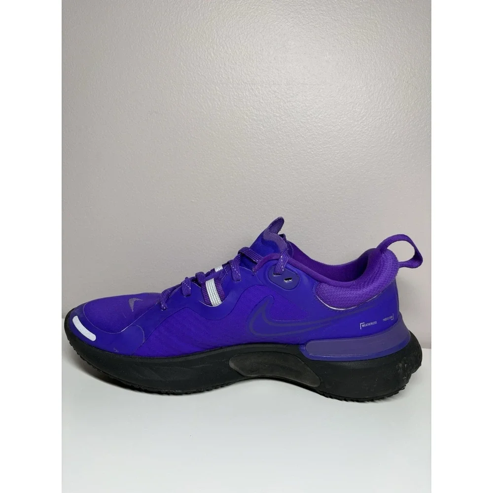 Nike React Miler 2 Shield Black Purple Weatherized Shoes Men's 6.5/Women's‎ 8
